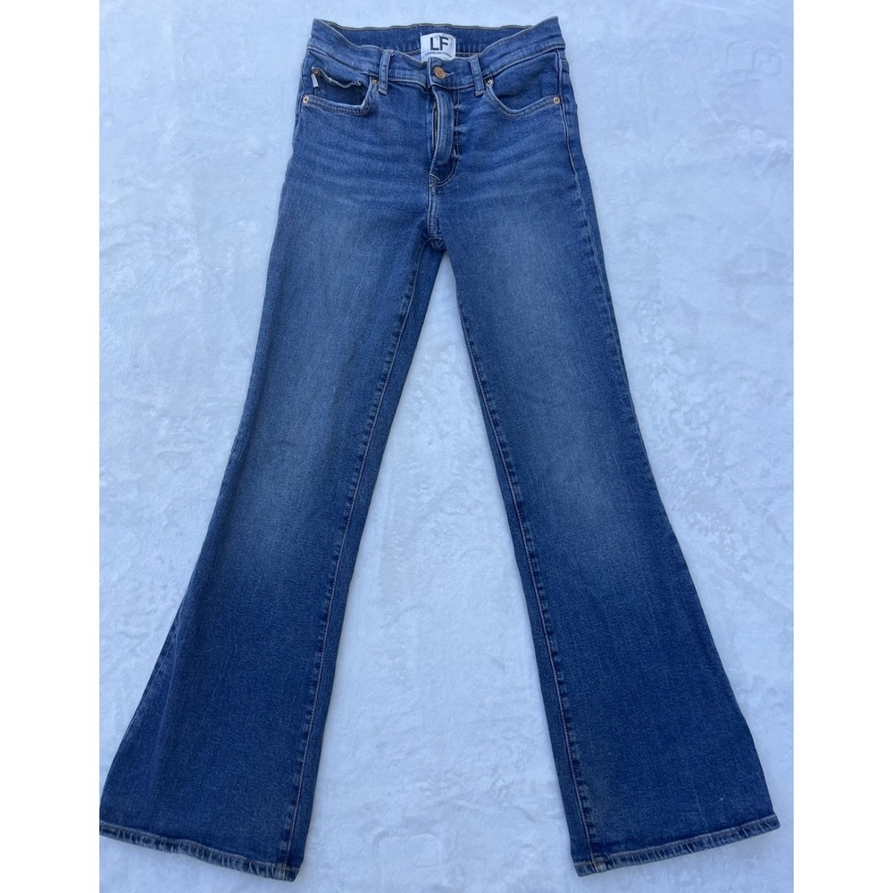Lovers + Friends Jeans  Size 25 Low Rise Flare Blue Med/light Wash Stretch Denim